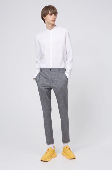 Koszula HUGO Extra Slim Fit Linen Białe Męskie (Pl56626)